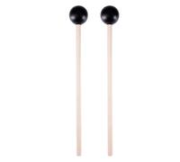 Bacchette per Tastiera Marimba, Teste in Gomma Bastoncini per Carillon Glockenspiel in Legno per Xilofono Arpa Marimba, Bacchette per Percussioni con Manico in Legno (Nero)