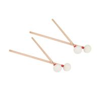 Bacchette per Timpani con Testine in Feltro e Manici in Legno, 4 Pezzi | Colore Beige, Sensazione di Colpo Costante, Uso Versatile, per Orchestre Sinfoniche e Bande Scolastiche