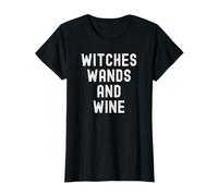 Bacchette Streghe e Vino Halloween Pigro Costume Maglietta