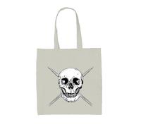Bacchette Teschio Testa - Borsa Tote IN Tela - Batterista Musicista Musica