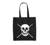 Bacchette Teschio Testa - Borsa Tote IN Tela - Batterista Musicista Musica