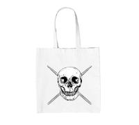 Bacchette Teschio Testa - Borsa Tote IN Tela - Batterista Musicista Musica