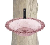 BACCHIO MONTRIO DELLA parete - Bacino trasparente, alimentatore da giardino esterno | Ciotola di rimovibile da 9 pollici, contenitore per acqua potabile per uccelli che vanno in bagno a