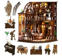 Bacchus Libreria fai da te in miniatura con luce LED, kit fai da te per casa delle bambole in legno 3D per adulti, decorazione creativa per la casa, regalo per Natale, San Valentino, compleanno