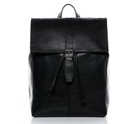BACCINI Zaino vera pelle LISA grande I borsa a zainetto backpack donna 15 pollici I borsa a spalla nera fatta a mano