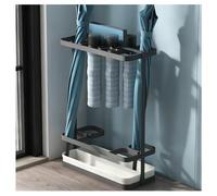 bacedifo Portaombrelli in Metallo a 4 Scomparti Base Quadrata Porta Ombrello Porta Ombrelli Multifunzionale Vassoio Rimovibile Organizzazione a Compartimenti Finitura Verniciata a Polvere