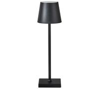 BACEIRO Lampada da tavolo senza fili a LED Nero Metallo con dimmer