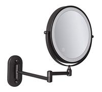 baceyiove Specchio da Trucco con Luce LED e Ingrandimento 10x, Specchio Bagno da Parete Estensibile, Ruota di 360° Specchio da Barba con 3 Impostazioni di Illuminazione, USB Ricaricabile3X…
