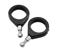 Baceyong 1 pz 39 mm Moto Forcella Indicatore Staffe, Motore Forcella Morsetti di Spostamento, Alluminio Moto Segnale di Girata Mount Staffe Indicatore Staffa Morsetti, Nero 39mm/1.53"
