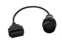 Baceyong 1pc lVEC0-38Pin Cavo compatibile per M-ercedes B-enz, 38 Pin a 16 Pin OBD OBD2 OBDII Cavo adattatore diagnostico per guasti auto, Nero
