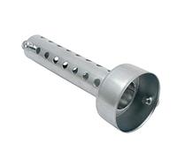 Baceyong 2 x 42 mm silenziatore di scarico universale per moto silenziatore a chicane DB Killer silenzioso corto, argento