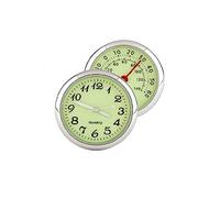 Baceyong - 2 x Orologio digitale con clip luminosa/termometro da incollare multicolore, universale, orologio al quarzo per auto + termometro