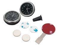 Baceyong 2 x orologio digitale digitale clip luminosa/termometro da incollare multicolore universale orologio al quarzo auto + termometro