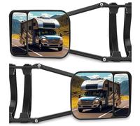 Baceyong 2 x Specchietti da Traino, Multi Angle per Caravan, Camion, 4WD, Specchietto auto a Clip, Universali per Rimorchio, Trasporto Sicuro, Estensione Regolabile (con Linea)