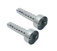 Baceyong 2PCS 60mm DB Universal Silenziatore per Moto, Silenziatore di Scarico Universale, Argento