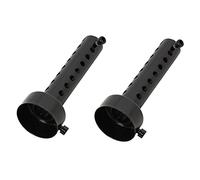 Baceyong 2X Silenziatore Scarico Universale per Moto 48mm Baffle Db Killer Silenziatore Corto, Nero