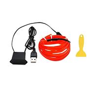 Baceyong Barra luminosa a filo elettroluminescente, per interni auto, striscia LED EL con strumento di leva, blu/verde/blu ghiaccio/arancione/rosa/viola/rosso/bianco/giallo