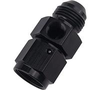 Baceyong Lega di combustibile in lega di alluminio nera, AN6 / AN8 / AN10 maschio su -6/-8/-10 femmina con 1/8" NPT-MESSTICKEN/GAGE-connessione