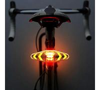 Baceyong Luce posteriore della bicicletta LED Lampeggianti con telecomando senza fili Ricaricabile Multifunzione Modalità Impermeabile per MTB Vé, Noirlo Strada
