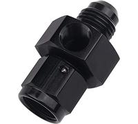 Baceyong Raccordo di decollo della pressione del carburante, raccordo di decollo della pressione del carburante in lega di alluminio nero, AN6/AN8/AN10 maschio a -6/-8/-10 femmina con 1/8" NPT