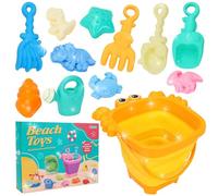 BACH AND BOOZY Gioco di Giocattoli da Spiaggia Secchio di Sabbia Pala di Sabbia Set di pale Animali di mare Cozze Morbide Giocattoli all'aperto per la Spiaggia Forniture per feste