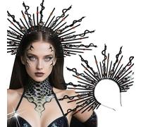 BACH AND BOOZY Medusa Copricapo Medusa Corona Serpente Dorato Fascia Medusa Accessori Costume Dea Costume Donne Halloween Festa di Natale Costume