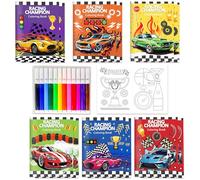 BACH AND BOUJEE 24PCS Auto Da Corsa Riempitivi Per Feste Piccoli Libri Di Attività Due Veloce Bisogno Velocità Bomboniere Compleanno Forniture Mini Libri Da Colorare