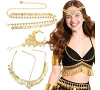 BACH AND BOUJEE costume egiziano accessori copricapo cobra bracciali serpente avambraccio decorazioni polsini serpente medusa halloween