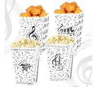 BACH AND BOUJEE Musica Chitarra Forniture per feste Note musicali Goodies Sacchetti di caramelle Popcorn Scatole di caramelle per musicista Compleanno Rock Theme Party