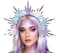 BACH AND BOUJEE sirene copricapo conchiglia alone diadema fascia costume sirena donne halloween cosplay rinascimentale