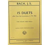 Bach, J.S. 15 Duets after Two-Part Inventions, S. 772-786 for Violin and Viola (Nanae Iwata/Ferdinand David)