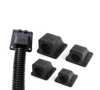 Bachangz-Fitting Supporto flangia a soffietto in plastica, raccordo a base fissa, in nylon PA66, con apertura longitudinale a 90 gradi, 1 pezzo. Tubo per irrigazione da giardino(AD21.2-KFW-D16)