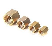Bachangz-raccordo tubi ottone 1/8" 1/4" 3/8" 1/2" 3/4" Female Thread Brass Copper Hose Pipe Fitting Hex Coupling Coupler Fast Connetor, Tubo per irrigazione da giardino(06)