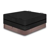 Bache pour spa carre, Protector-Spa, tissu Oxford 600D imperméable Couverture Spa, Anti-UV Housse de Protection pour Bain à Remous de Jardin, Indéchirable, avec sac de rangement (240 * 240 * 85cm)