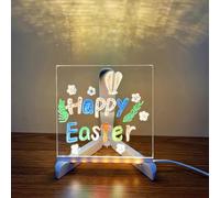 Bacheca a LED, lavagna cancellabile a secco in acrilico ricaricabile con penne a 7 colori e supporto, luce LED portatile per tracciare, lavagna da disegno a LED per bambini, lavagna cancellabile a