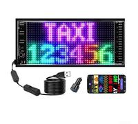 Bacheca a scorrimento a LED per auto, display a LED programmabile a colori, bacheca digitale a due righe per messaggi versatili (16 x 64 (92 x 374 mm)
