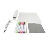 Bacheca Acrilica A LED Con Marker E Stand 30x20cm Clear Acrylic Ilmo Board Illuminato Per La Scrittura