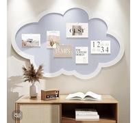 Bacheca autoadesiva in feltro a forma di nuvola, alternativa alla bacheca per la visione di casa e ufficio, bacheca fai da te, per foto, promemoria, messaggi (blu, 40 x 60 cm)