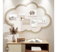 Bacheca autoadesiva in feltro alternativa a sughero Cloud, pannello per display murale fai-da-te per casa e ufficio, bacheca per visione in feltro per foto, promemoria, messaggi (Beige, 40x60cm)