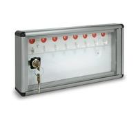 Bacheca chiavi 8 ganci Argento metallizzato (30x5x14 cm) 23BCN08AM