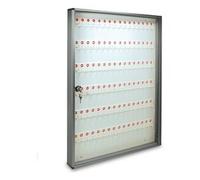 ALUBOX Bacheca Portachiavi Da Parete In Alluminio 30X5X14 Cm Porta Chiavi Da Muro Per Casa Per Interno O Esterno Protetto Made In Italy Cassetta Appendi Chiavi A Muro Con 96 Ganci Numerati