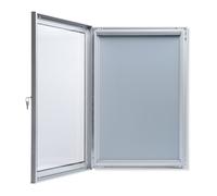Bacheca con Anta Battente 38,7x51x3,3 cm in Alluminio Porta Poster Silver