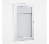 Bacheca con Apertura a Battente 30,1x48,7x2,3 cm in Alluminio Silver