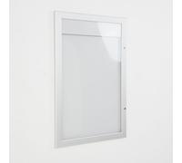 Bacheca con Apertura a Battente 51,5x79,0x2,3 cm in Alluminio Silver