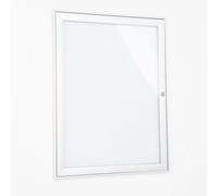 Bacheca con Apertura a Battente 52,1x69,6x2,3 cm in Alluminio Silver