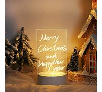 Bacheca creativa a LED con luce notturna USB, bacheca per messaggi, luce festiva, multifunzionale, in acrilico, trasparente, luminosa, con penna, regalo per bambini, fidanzata, decorazione (verticale)