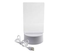 Bacheca creativa a LED con luce notturna USB, per messaggi, luce per le vacanze, con penna, luce notturna per bambini, lavagna in acrilico per bambini e amiche (verticale)
