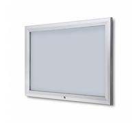 Bacheca da Esterno con Apertura a Ribalta 102,5x76x4,7 cm in Alluminio Grigio