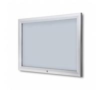Bacheca da Esterno con Apertura a Ribalta 102,5x76x4,7 cm in Alluminio Grigio Chiaro