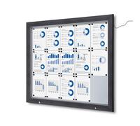 Bacheca da Esterno con Apertura a Ribalta 124,5x106,7x4,7 cm in Alluminio Grigio Antracite